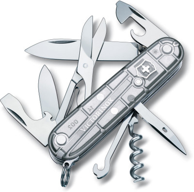 

Victorinox 1.3703.T7 - Climber Silver Tech 14 Function Multi Utility Swiss Knife(Silver Tech)