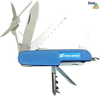 

Stealodeal Grand Harvest 11 Function Multi Utility Swiss Knife(Blue)