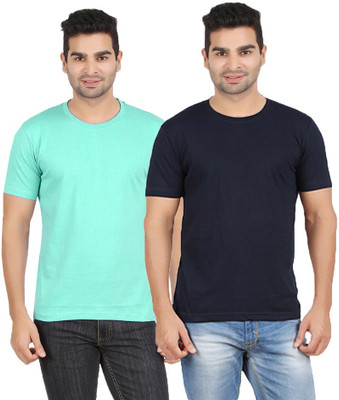 

Gallop Solid Men's Round Neck Multicolor T-Shirt(Pack of 2