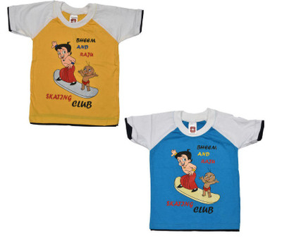 

Indirang Boys Printed T Shirt(Yellow, Pack of 2, Multicolor