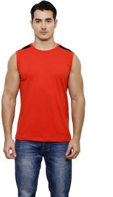 

Casual Tees Solid Men' Round Neck Red, Black T-Shirt, Black;red