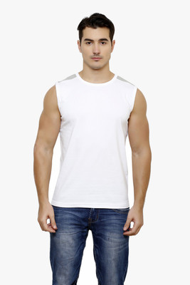 

Casual Tees Solid Men's Round Neck White, Grey T-Shirt, Grey;white