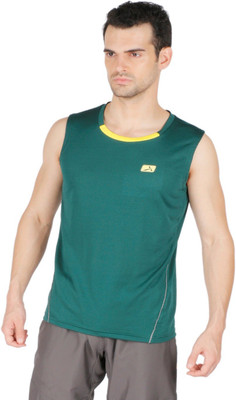 

Vector X Solid Men's Round Neck Dark Green T-Shirt