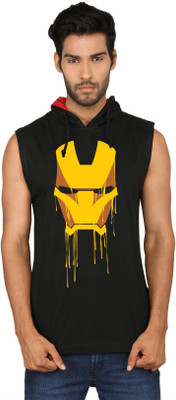 

SayItLoud Printed Men's Hooded Black T-Shirt