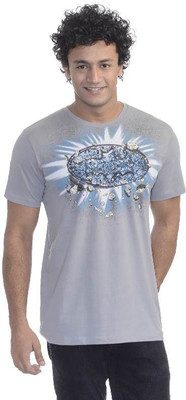 

Batman By Free Authority Printed Men's Round Neck Grey T-Shirt, Violet grey