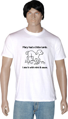 

Tshirt.in Graphic Print Men's Round Neck White T-Shirt, Pearl white