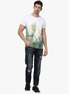 

Jack & Jones Graphic Print Men's Round Neck White T-Shirt