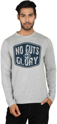 

SayItLoud Graphic Print Men's Round Neck Grey T-Shirt