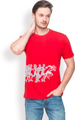 

Leviticus Graphic Print Men's Round Neck Red T-Shirt