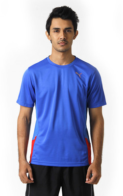 

Puma Solid Men' Round Neck Blue T-Shirt, Strong blue puma