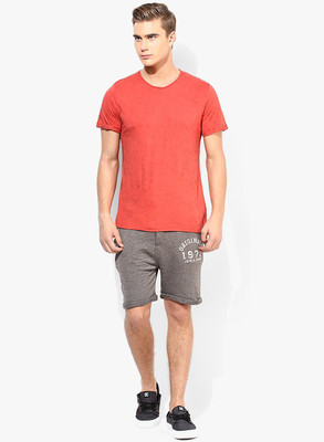 

Jack & Jones Solid Men' Round Neck Orange T-Shirt, Baked apple