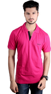 

Spur Solid Men's Polo Neck Purple T-Shirt, Raspberry