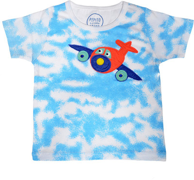 

Pepito Boys Printed Cotton T Shirt(White, Pack of 1