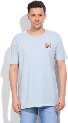 

Nautica Solid Men's Round Neck Grey T-Shirt, Topsail blue