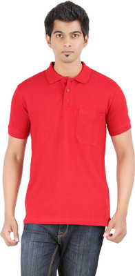 

Ap'pulse Solid Men's Polo Neck Red T-Shirt