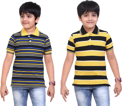 

Dongli Boys Printed T Shirt(Black, Pack of 2), Multicolor