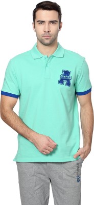 

Ajile by Pantaloons Solid Men's Polo Neck Green T-Shirt, Aqua green