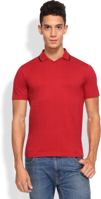 

Arise Solid Men's V-neck Red T-Shirt