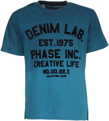 

Fritzberg Boys Printed T Shirt(Light Blue, Scuba blue