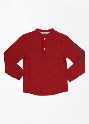 

Nautica Boys Printed T Shirt(Red, Pack of 1, 622