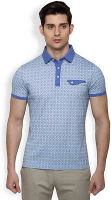 

Blackberrys Self Design Men's Polo Neck Blue T-Shirt, Marineblue