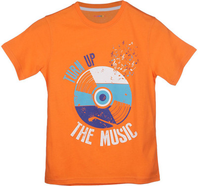 

Poppers by Pantaloons Boys Graphic Print T Shirt(Orange, Pack of 1