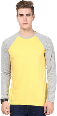

Izinc Solid Men' Round Neck Yellow T-Shirt