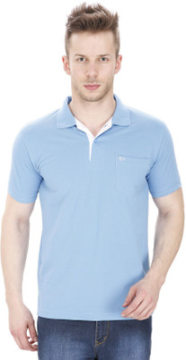 

Sparky Solid Men's Polo Neck Blue T-Shirt