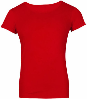 

SayItLoud Solid Women's Round Neck Red T-Shirt