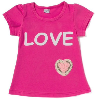 

Camey Girls Printed T Shirt(Pink, Magenta