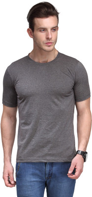 

Scott International Solid Men's Round Neck Grey T-Shirt, Charcoal grey