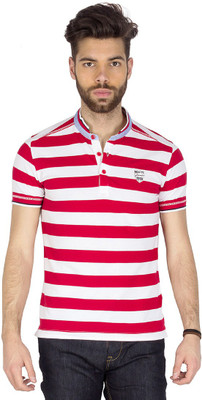 

Mufti Striped Men's Henley Red, White T-Shirt