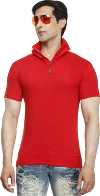 

Tees Collection Solid Men's Polo Neck Red T-Shirt