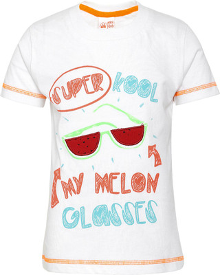 

FS Mini Klub Boys Printed T Shirt(Multicolor, Pack of 1, White
