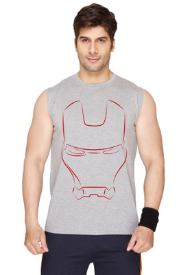 

SayItLoud Printed Men's Round Neck Grey T-Shirt
