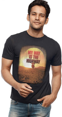 Wear Your Opinion Printed Men's Round Neck Black T-Shirt