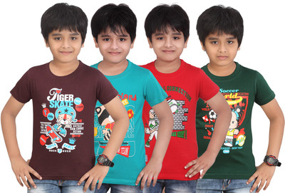 

FabTag - Dongli Boys Printed T Shirt(Multicolor, Pack of 4