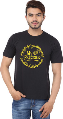 

Weardo Printed Men's Round Neck Black T-Shirt