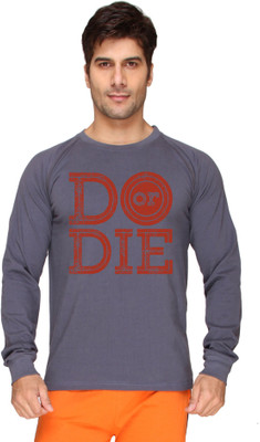 

SayItLoud Printed Men's Round Neck Grey T-Shirt, Dark grey