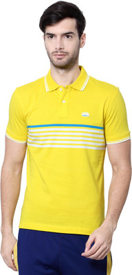

Ajile by Pantaloons Striped Men's Polo Neck Yellow T-Shirt, Bright yellow