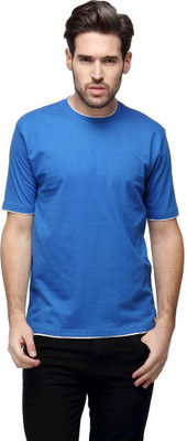 

Campus Sutra Solid Men Round Neck Blue T-Shirt, Royal blue