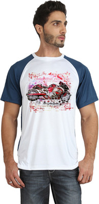 

TRIONIC ACTIVE Graphic Print Men's Round Neck Blue, White T-Shirt