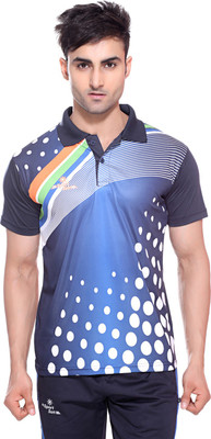 

Sport Sun Printed Men's Polo Neck Multicolor T-Shirt