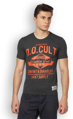 

DIFFERENCE OF OPINION Graphic Print Men's Round Neck Grey T-Shirt, Light grey