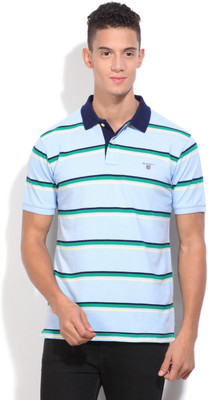 

Gant Striped Men's Polo Neck Blue, Green T-Shirt, 468