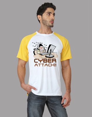

Trionic Printed Men's Round Neck White, Yellow T-Shirt, Canary yellow