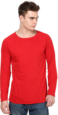 

Unisopent Designs Solid Men' Round Neck Red T-Shirt