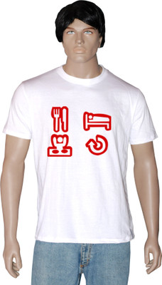 

Tshirt.in Graphic Print Men's Round Neck White T-Shirt, Pearl white