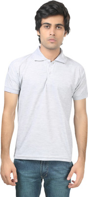 

Trendy Trotters Solid Men's Polo Neck Grey T-Shirt