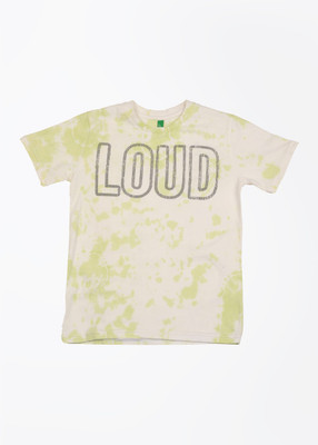 

United Colors of Benetton Boys Printed T Shirt(White, 96p